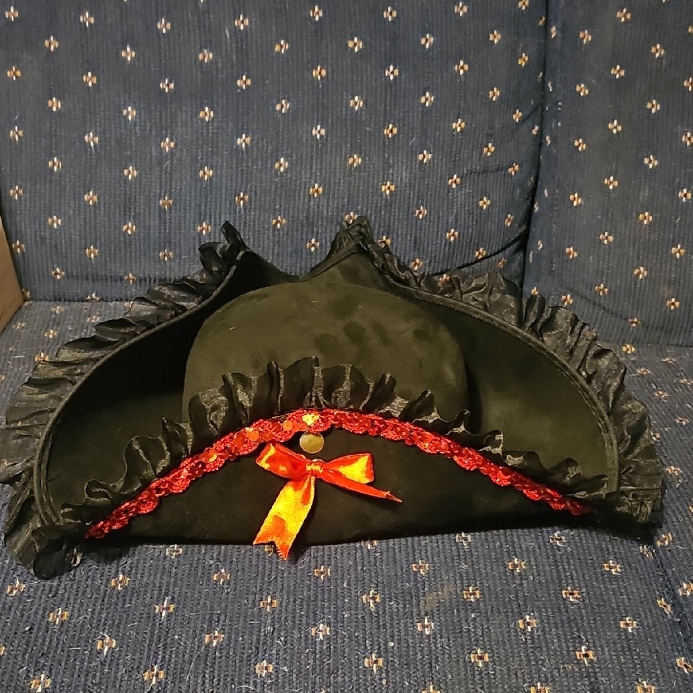 Black and Red Pirate Hat